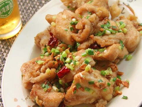 台湾の熱炒料理『鹹酥鶏肉』